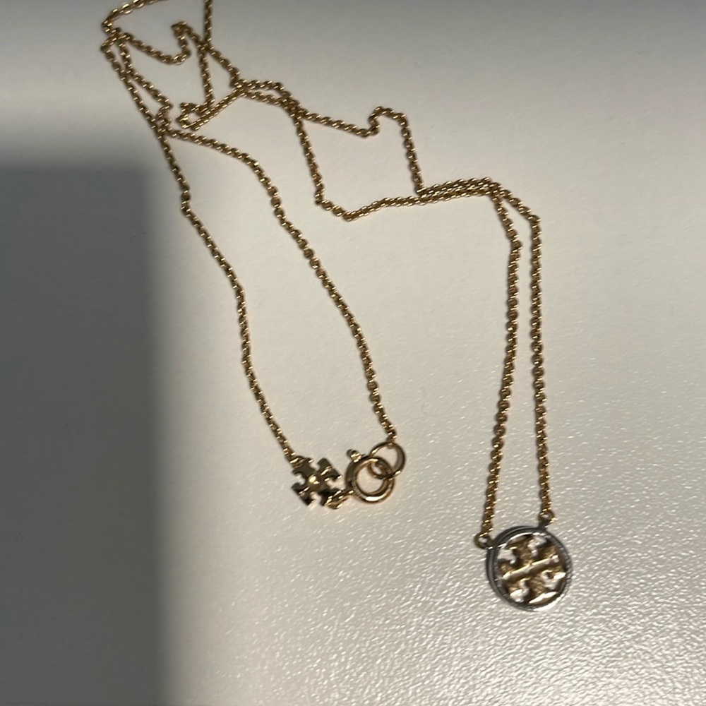 Tory Burch silver/gold pendant necklace